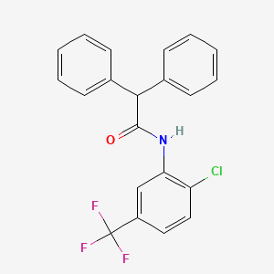 molecular formula C21H15ClF3NO B4619891 N-[2-氯-5-(三氟甲基)苯基]-2,2-二苯基乙酰胺 