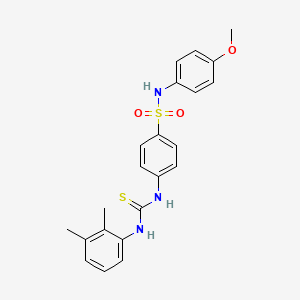 molecular formula C22H23N3O3S2 B4619902 4-({[(2,3-dimethylphenyl)amino]carbonothioyl}amino)-N-(4-methoxyphenyl)benzenesulfonamide 