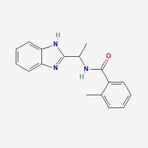 molecular formula C17H17N3O B4619909 N-[1-(1H-苯并咪唑-2-基)乙基]-2-甲基苯甲酰胺 