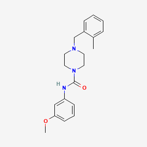 molecular formula C20H25N3O2 B4619910 N-(3-methoxyphenyl)-4-(2-methylbenzyl)-1-piperazinecarboxamide 
