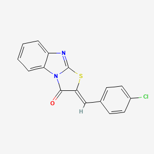 molecular formula C16H9ClN2OS B4619911 2-(4-chlorobenzylidene)[1,3]thiazolo[3,2-a]benzimidazol-3(2H)-one 
