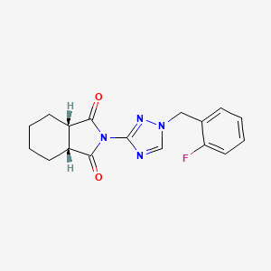 molecular formula C17H17FN4O2 B4619914 (3aR,7aS)-2-[1-(2-fluorobenzyl)-1H-1,2,4-triazol-3-yl]hexahydro-1H-isoindole-1,3(2H)-dione 