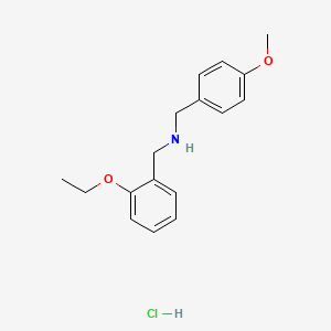 molecular formula C17H22ClNO2 B4619915 (2-ethoxybenzyl)(4-methoxybenzyl)amine hydrochloride 