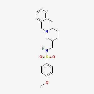 molecular formula C21H28N2O3S B4619967 4-methoxy-N-{[1-(2-methylbenzyl)-3-piperidinyl]methyl}benzenesulfonamide 