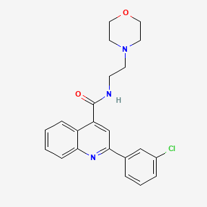 molecular formula C22H22ClN3O2 B4619976 2-(3-chlorophenyl)-N-[2-(4-morpholinyl)ethyl]-4-quinolinecarboxamide 