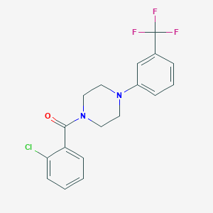 molecular formula C18H16ClF3N2O B4620019 1-(2-chlorobenzoyl)-4-[3-(trifluoromethyl)phenyl]piperazine 
