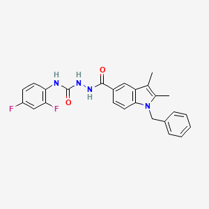 2-[(1-benzyl-2,3-dimethyl-1H-indol-5-yl)carbonyl]-N-(2,4-difluorophenyl)hydrazinecarboxamide