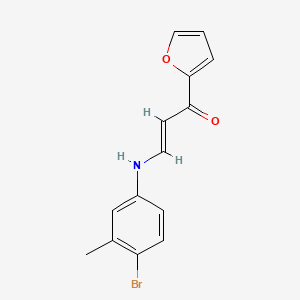 molecular formula C14H12BrNO2 B4620073 3-[(4-溴-3-甲苯基)氨基]-1-(2-呋喃基)-2-丙烯-1-酮 