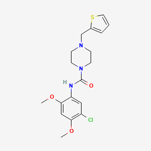 molecular formula C18H22ClN3O3S B4620122 N-(5-氯-2,4-二甲氧基苯基)-4-(2-噻吩基甲基)-1-哌嗪甲酰胺 