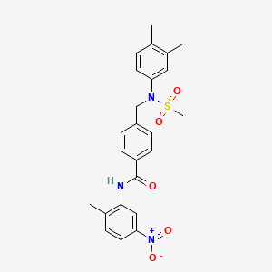 molecular formula C24H25N3O5S B4620124 4-{[(3,4-dimethylphenyl)(methylsulfonyl)amino]methyl}-N-(2-methyl-5-nitrophenyl)benzamide 