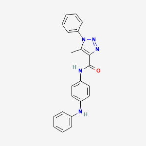 molecular formula C22H19N5O B4620165 N-(4-苯胺苯基)-5-甲基-1-苯基-1H-1,2,3-三唑-4-甲酰胺 