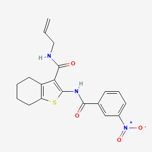 molecular formula C19H19N3O4S B4620177 N-烯丙基-2-[(3-硝基苯甲酰基)氨基]-4,5,6,7-四氢-1-苯并噻吩-3-甲酰胺 