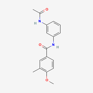 molecular formula C17H18N2O3 B4620198 N-[3-(乙酰氨基)苯基]-4-甲氧基-3-甲基苯甲酰胺 