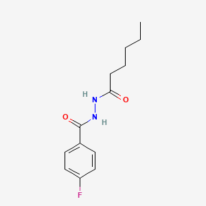 4-fluoro-N'-hexanoylbenzohydrazide