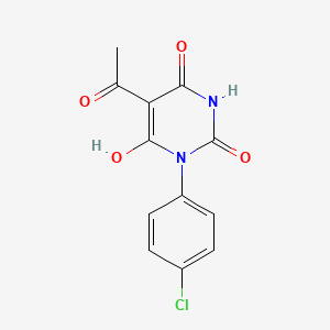 molecular formula C12H9ClN2O4 B4620224 5-乙酰基-3-(4-氯苯基)-6-羟基-2,4(1H,3H)-嘧啶二酮 