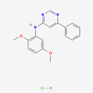 molecular formula C18H18ClN3O2 B4620238 N-(2,5-dimethoxyphenyl)-6-phenyl-4-pyrimidinamine hydrochloride 