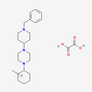 molecular formula C25H39N3O4 B4620273 1-(1-benzyl-4-piperidinyl)-4-(2-methylcyclohexyl)piperazine oxalate 