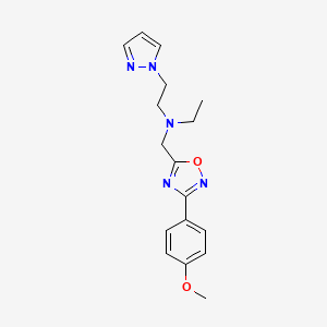 N-ethyl-N-{[3-(4-methoxyphenyl)-1,2,4-oxadiazol-5-yl]methyl}-2-(1H-pyrazol-1-yl)ethanamine