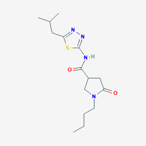 1-butyl-N-(5-isobutyl-1,3,4-thiadiazol-2-yl)-5-oxo-3-pyrrolidinecarboxamide