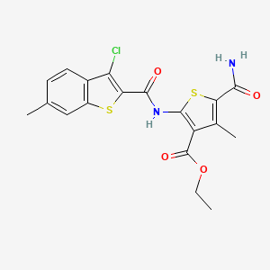 ethyl 5-(aminocarbonyl)-2-{[(3-chloro-6-methyl-1-benzothien-2-yl)carbonyl]amino}-4-methyl-3-thiophenecarboxylate