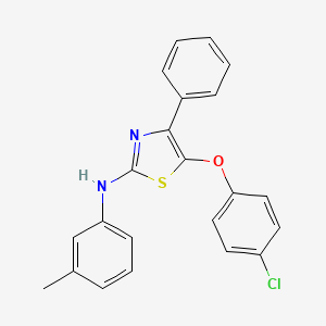 molecular formula C22H17ClN2OS B4620360 5-(4-chlorophenoxy)-N-(3-methylphenyl)-4-phenyl-1,3-thiazol-2-amine 