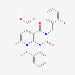 methyl 3-(2-fluorobenzyl)-1-(2-methoxyphenyl)-7-methyl-2,4-dioxo-1,2,3,4-tetrahydropyrido[2,3-d]pyrimidine-5-carboxylate