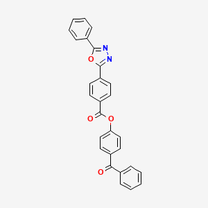 molecular formula C28H18N2O4 B4620399 4-苯甲酰苯基 4-(5-苯基-1,3,4-恶二唑-2-基)苯甲酸酯 