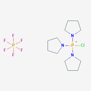 molecular formula C12H24ClF6N3P2 B046204 氯三吡咯烷基膦六氟磷酸盐 CAS No. 133894-48-1