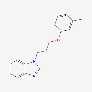 molecular formula C17H18N2O B4620412 1-[3-(3-methylphenoxy)propyl]-1H-benzimidazole 