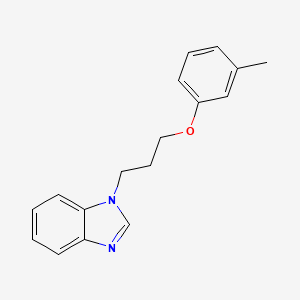 molecular formula C17H18N2O B4620412 1-[3-(3-METHYLPHENOXY)PROPYL]-1H-1,3-BENZODIAZOLE 