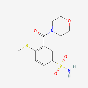 molecular formula C12H16N2O4S2 B4620437 4-(methylthio)-3-(4-morpholinylcarbonyl)benzenesulfonamide 