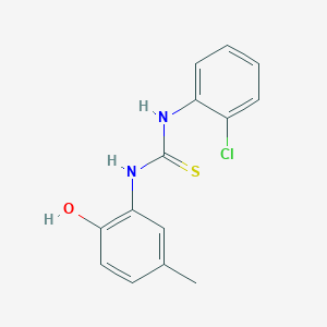 molecular formula C14H13ClN2OS B4620463 N-(2-chlorophenyl)-N'-(2-hydroxy-5-methylphenyl)thiourea 