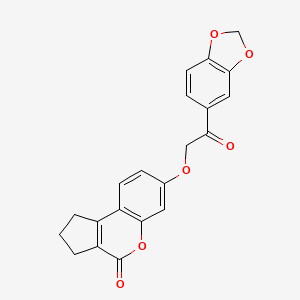 7-[2-(1,3-benzodioxol-5-yl)-2-oxoethoxy]-2,3-dihydrocyclopenta[c]chromen-4(1H)-one