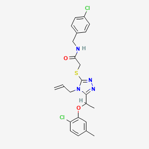 2-({4-allyl-5-[1-(2-chloro-5-methylphenoxy)ethyl]-4H-1,2,4-triazol-3-yl}thio)-N-(4-chlorobenzyl)acetamide