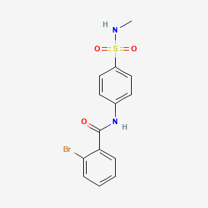 molecular formula C14H13BrN2O3S B4620498 2-bromo-N-{4-[(methylamino)sulfonyl]phenyl}benzamide 
