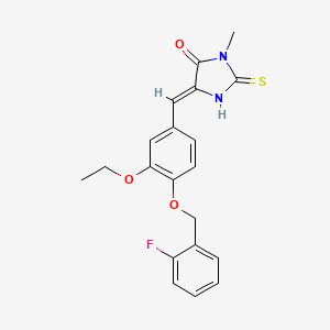5-{3-ethoxy-4-[(2-fluorobenzyl)oxy]benzylidene}-3-methyl-2-thioxo-4-imidazolidinone