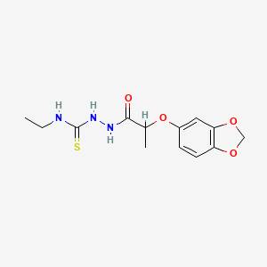 2-[2-(1,3-benzodioxol-5-yloxy)propanoyl]-N-ethylhydrazinecarbothioamide