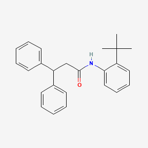molecular formula C25H27NO B4620547 N-(2-tert-butylphenyl)-3,3-diphenylpropanamide 