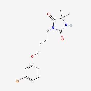 3-[4-(3-bromophenoxy)butyl]-5,5-dimethyl-2,4-imidazolidinedione