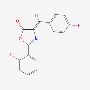 molecular formula C16H9F2NO2 B4620587 4-(4-fluorobenzylidene)-2-(2-fluorophenyl)-1,3-oxazol-5(4H)-one 