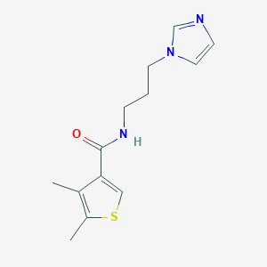 molecular formula C13H17N3OS B4620597 N-[3-(1H-imidazol-1-yl)propyl]-4,5-dimethyl-3-thiophenecarboxamide 