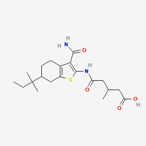 5-{[3-(aminocarbonyl)-6-(1,1-dimethylpropyl)-4,5,6,7-tetrahydro-1-benzothien-2-yl]amino}-3-methyl-5-oxopentanoic acid