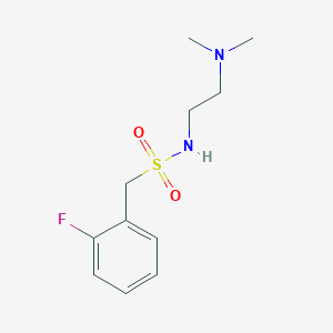 molecular formula C11H17FN2O2S B4620635 N-[2-(二甲氨基)乙基]-1-(2-氟苯基)甲磺酰胺 