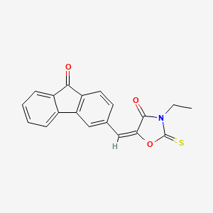 molecular formula C19H13NO3S B4620640 3-ethyl-5-[(9-oxo-9H-fluoren-3-yl)methylene]-2-thioxo-1,3-oxazolidin-4-one 