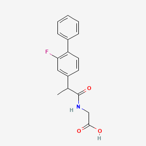 N-[2-(2-fluoro-4-biphenylyl)propanoyl]glycine