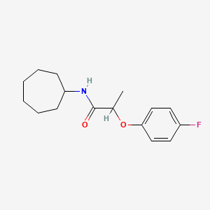 molecular formula C16H22FNO2 B4620673 N-cycloheptyl-2-(4-fluorophenoxy)propanamide 