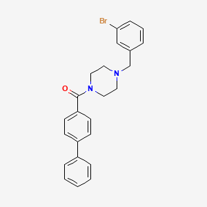molecular formula C24H23BrN2O B4620681 1-(4-biphenylylcarbonyl)-4-(3-bromobenzyl)piperazine 