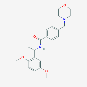 molecular formula C22H28N2O4 B4620710 N-[1-(2,5-dimethoxyphenyl)ethyl]-4-(4-morpholinylmethyl)benzamide 