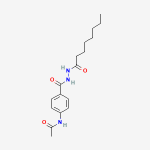molecular formula C17H25N3O3 B4620732 N-{4-[(2-octanoylhydrazino)carbonyl]phenyl}acetamide 