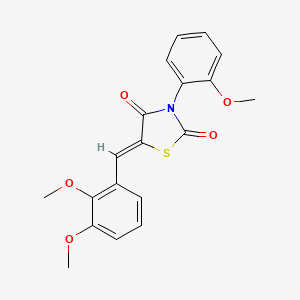 molecular formula C19H17NO5S B4620744 5-(2,3-dimethoxybenzylidene)-3-(2-methoxyphenyl)-1,3-thiazolidine-2,4-dione 